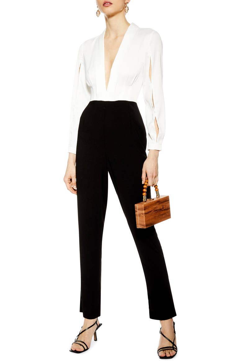 Tux Jumpsuit, Main, color, BLACK MULTI