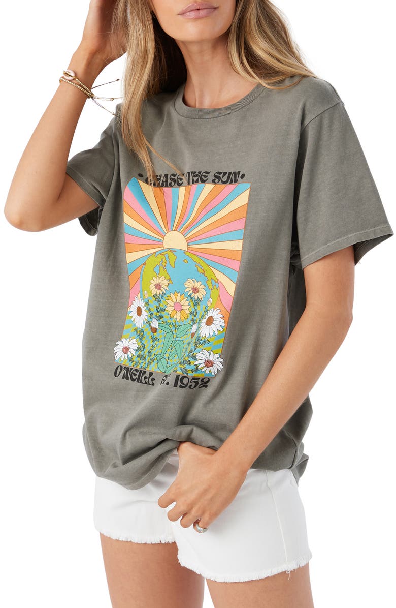 O'Neill Chase the Sun Oversize Graphic T-Shirt, Alternate, color,