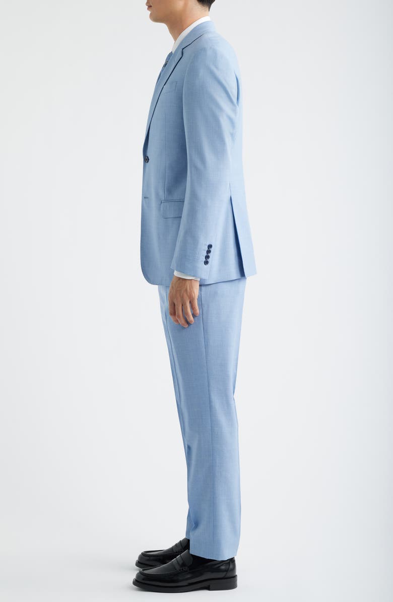 Emporio Armani Light Blue Mélange Wool & Silk Blend Suit, Alternate, color, Light Blue