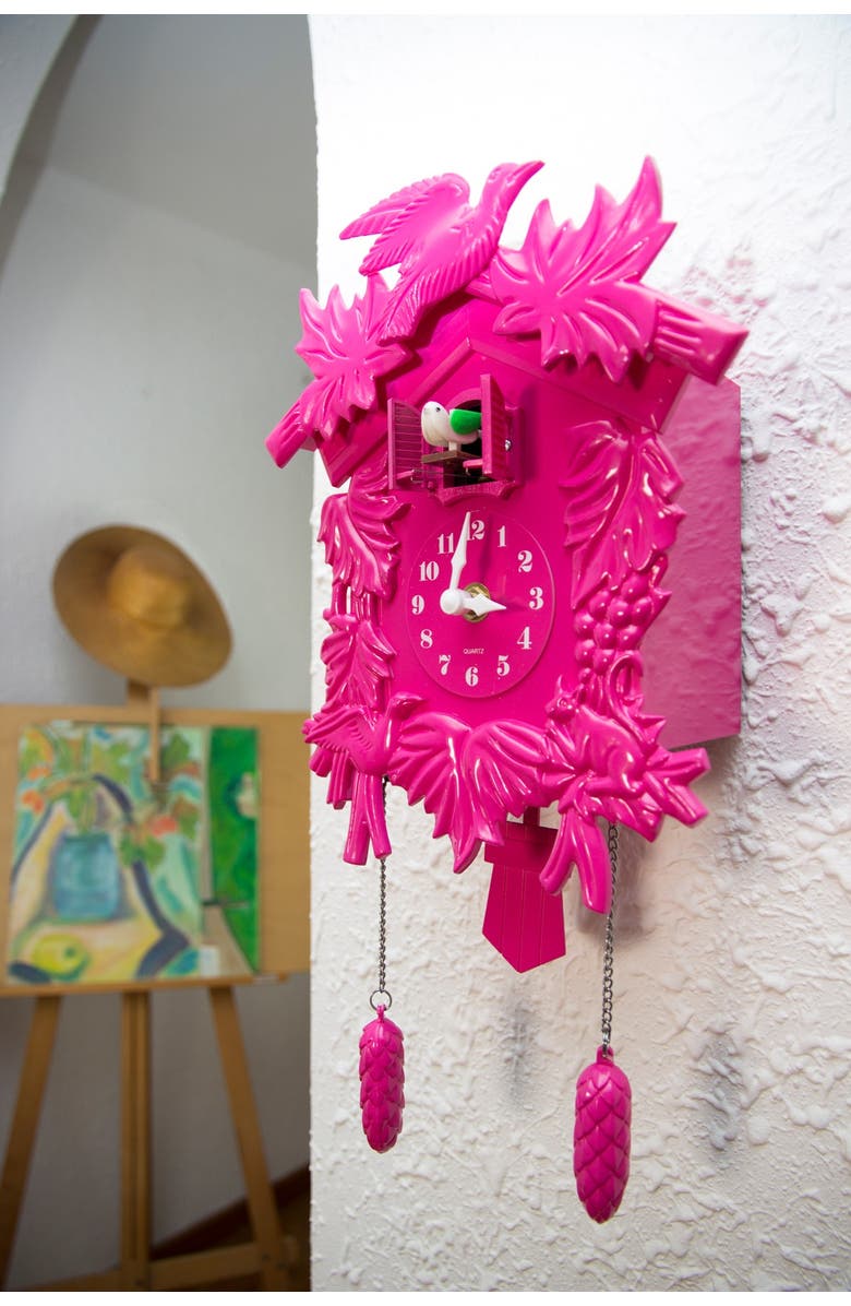 WALPLUS Pink Cuckoo Clock, Alternate, color, 