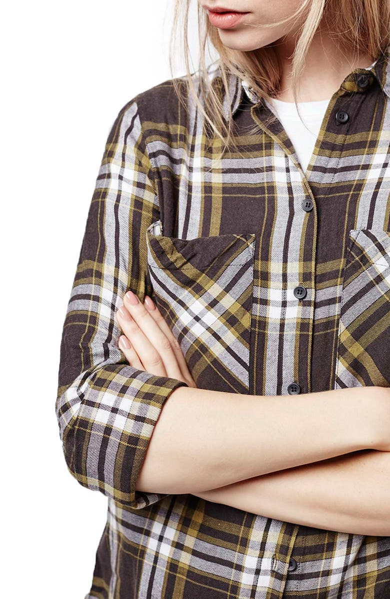 Topshop , Alternate, color, Olive