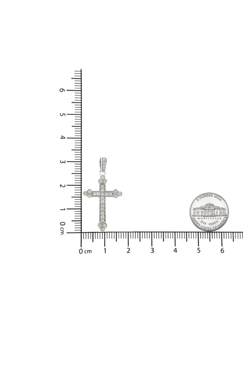 Haus of Brilliance Silver 1/4 Cttw Prong Set Round-Cut Diamond Cross 18" Pendant Necklace, Alternate, color, White