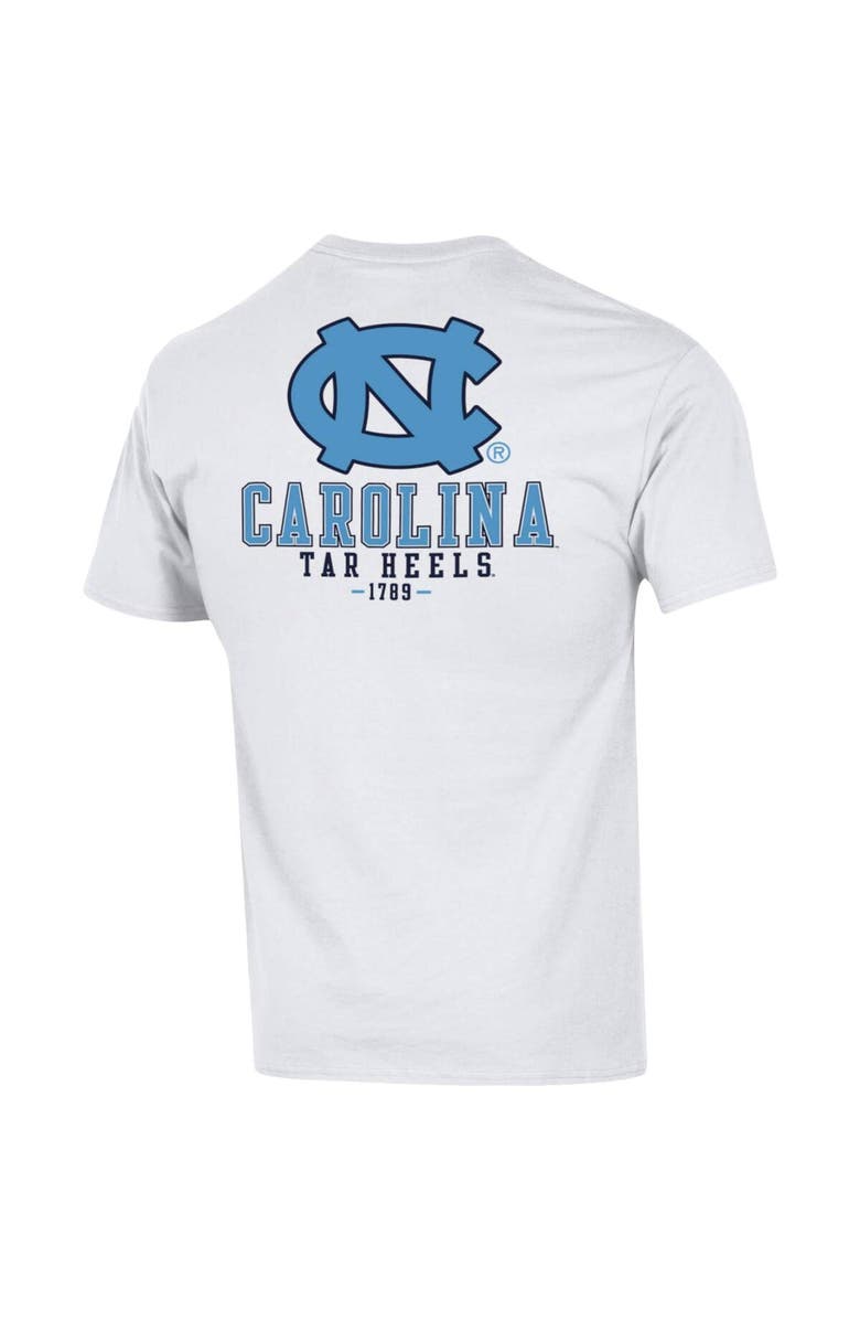 Champion Men's Champion White North Carolina Tar Heels Stack 2-Hit T-Shirt, Alternate, color,