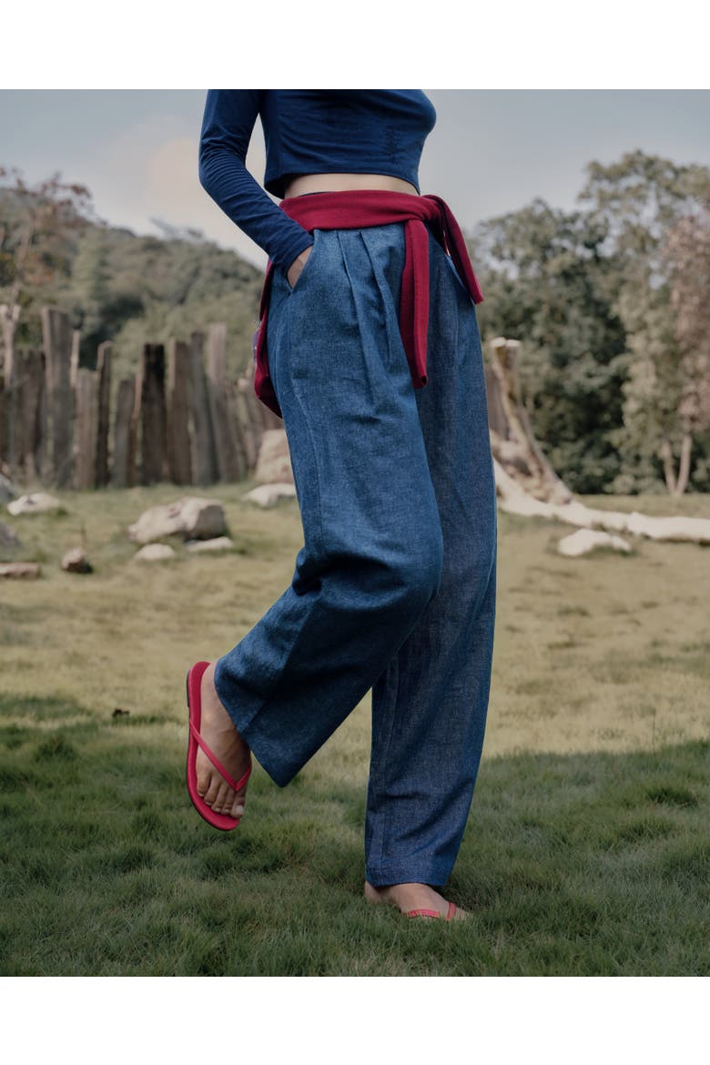 High Rise Trousers, Alternate, color, denim