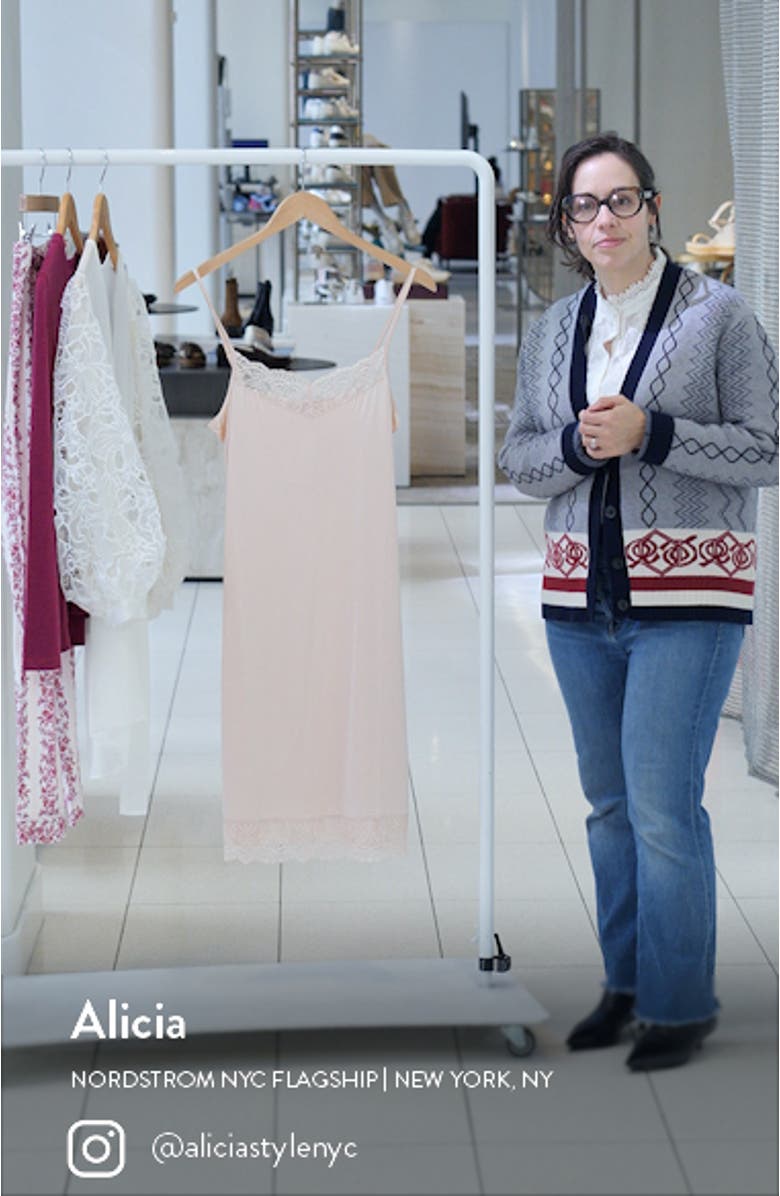 Josephine Lace Trim Satin Slip, sales video thumbnail