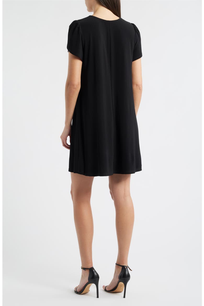 Tulip Sleeve Swing Dress, Alternate, color, ANNE BLACK