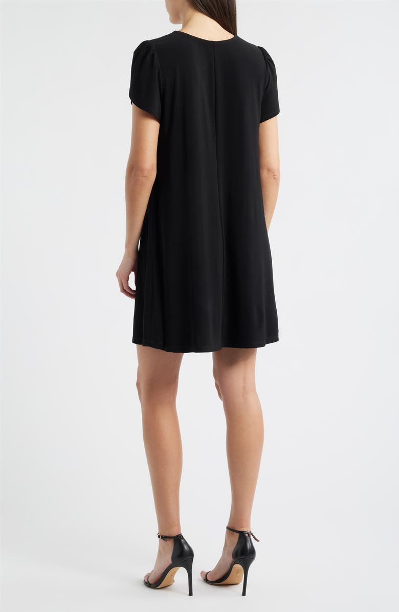 AK ANNE KLEIN Tulip Sleeve Swing Dress, Alternate, color, Anne Black