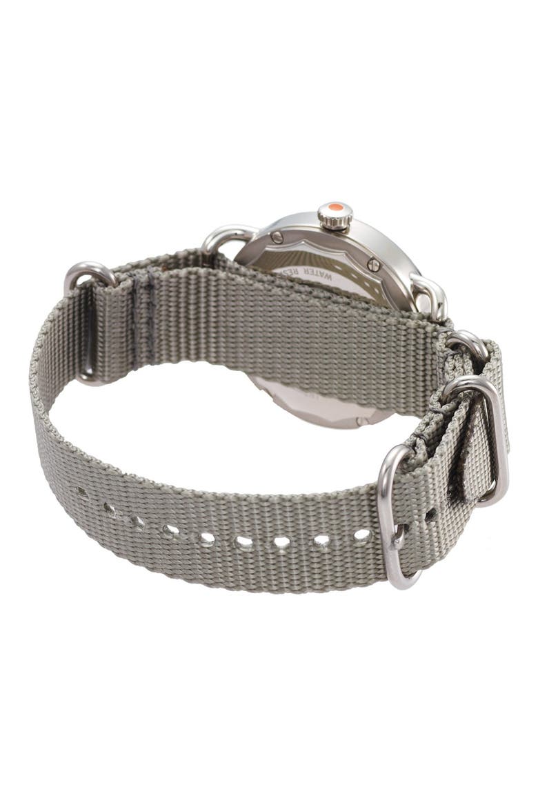 'Classic Military - Conway' Round Watch, 38mm, Alternate, color, GREY/ ORANGE