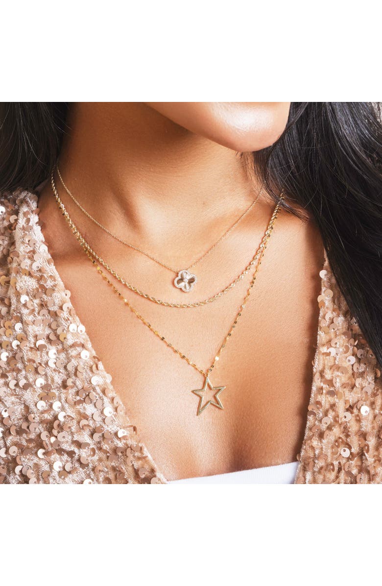 The Lovery Fine Jewelry Rope Chain Necklace, Alternate, color, Yellow Gold