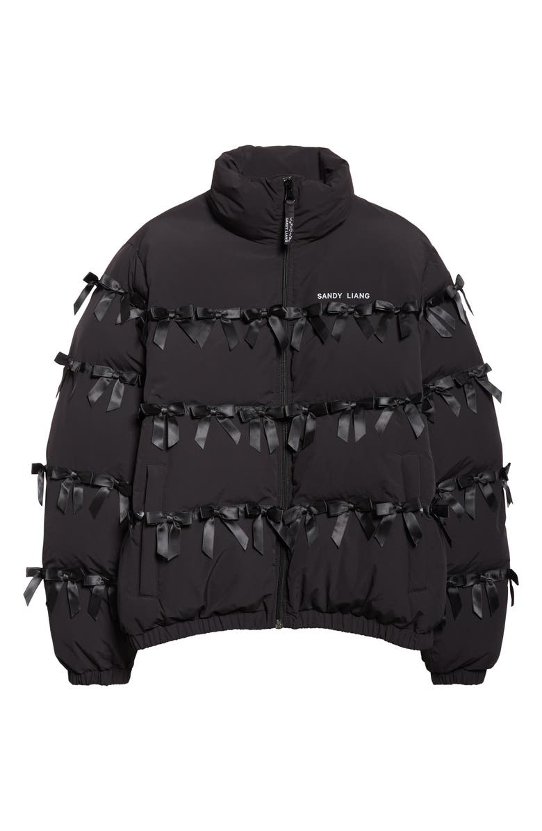 Sandy Liang Present Puffer Jacket, Alternate, color, Black