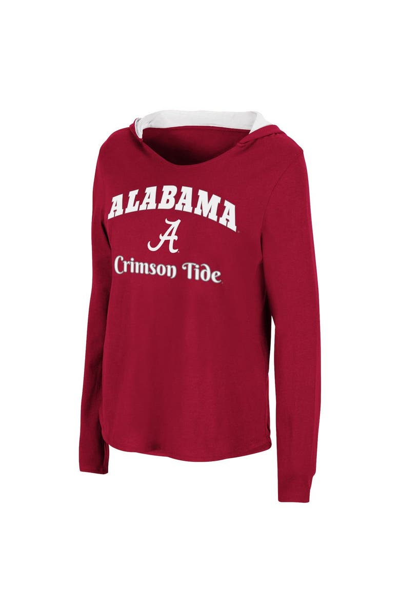 COLOSSEUM Women's Colosseum Crimson Alabama Crimson Tide Catalina Hoodie Long Sleeve T-Shirt, Alternate, color, Crimson