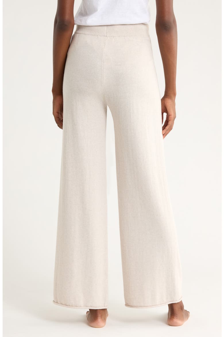 Cotton & Cashmere Straight Leg Pajama Pants, Alternate, color, ECRU