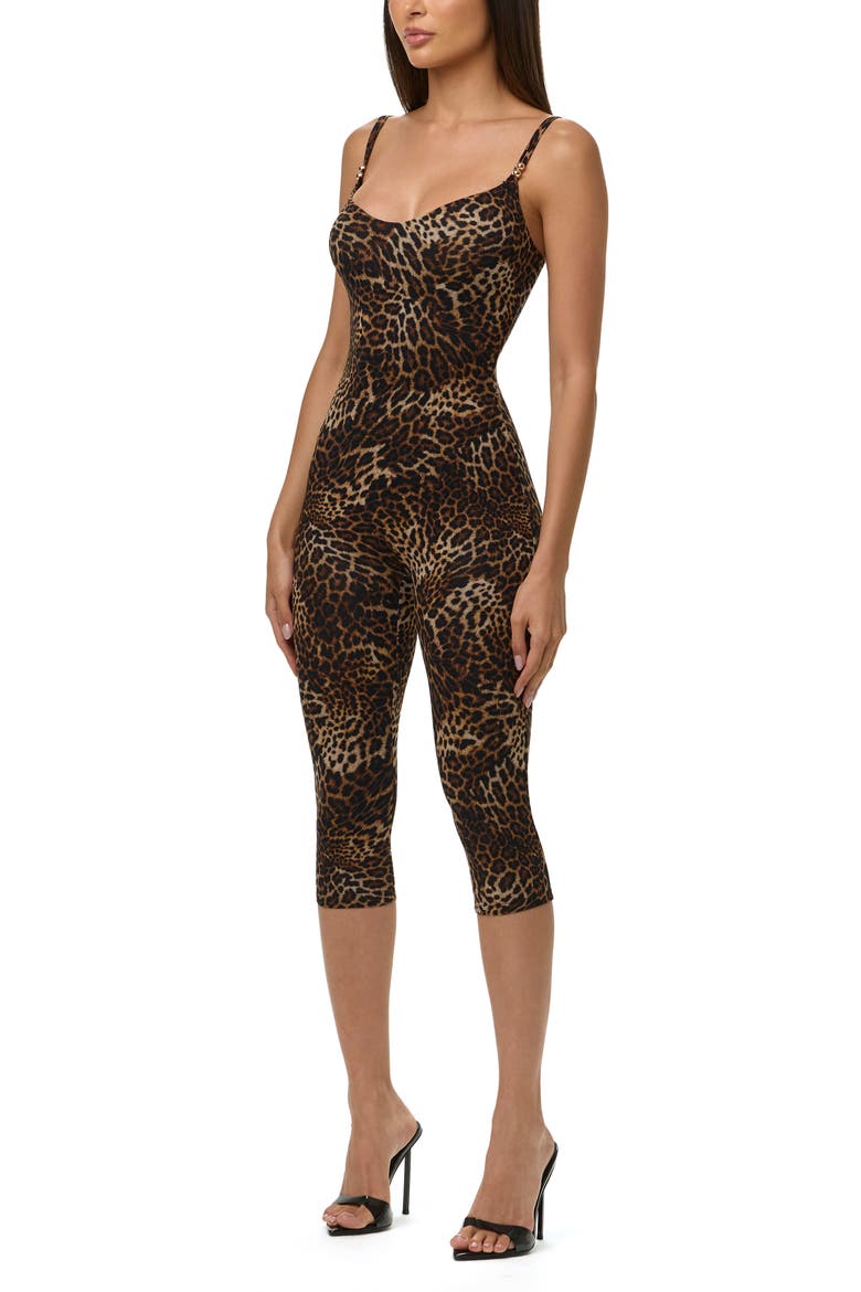 Leopard Print Capri Jumpsuit, Alternate, color, SPOTTED LEOPARD