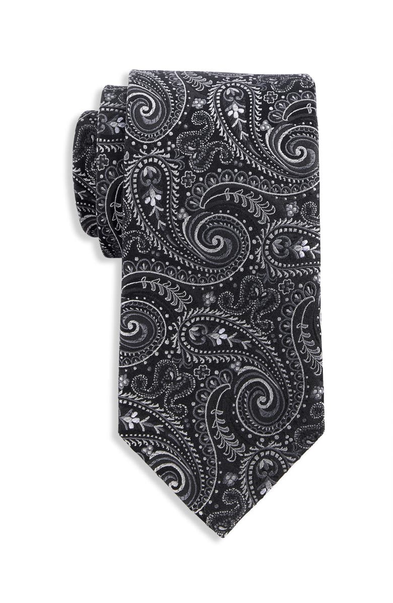 Oak Hill Premium by DXL Paisley Silk Tie, Main, color, 