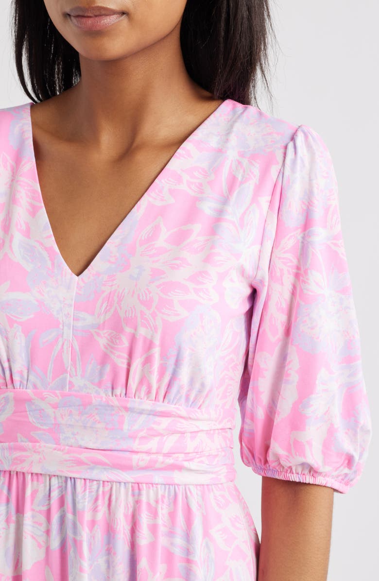 Lilly Pulitzer<sup>®</sup> Brightan Floral Fit & Flare Dress, Alternate, color, Rousseau Pink Zen Garden