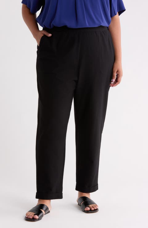 Cuffed Tapered Ankle Pants