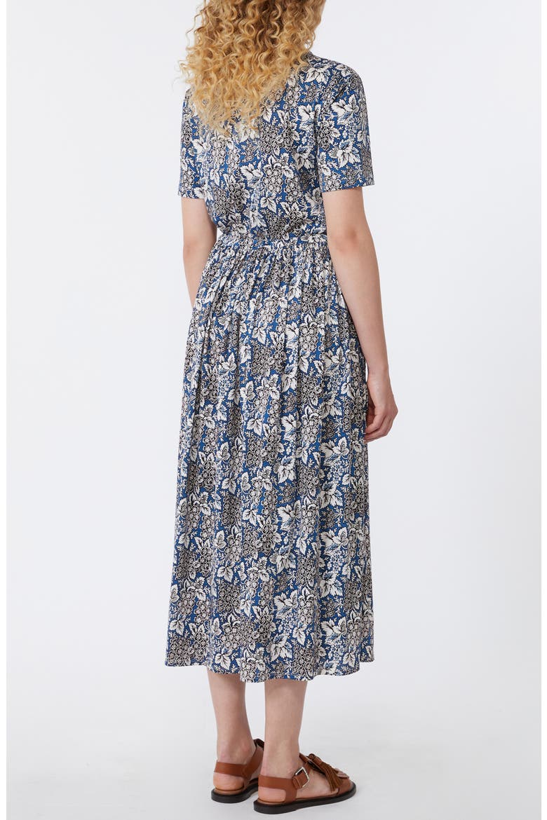 Fascino Floral Print Midi Dress, Alternate, color, LIGHT BLUE