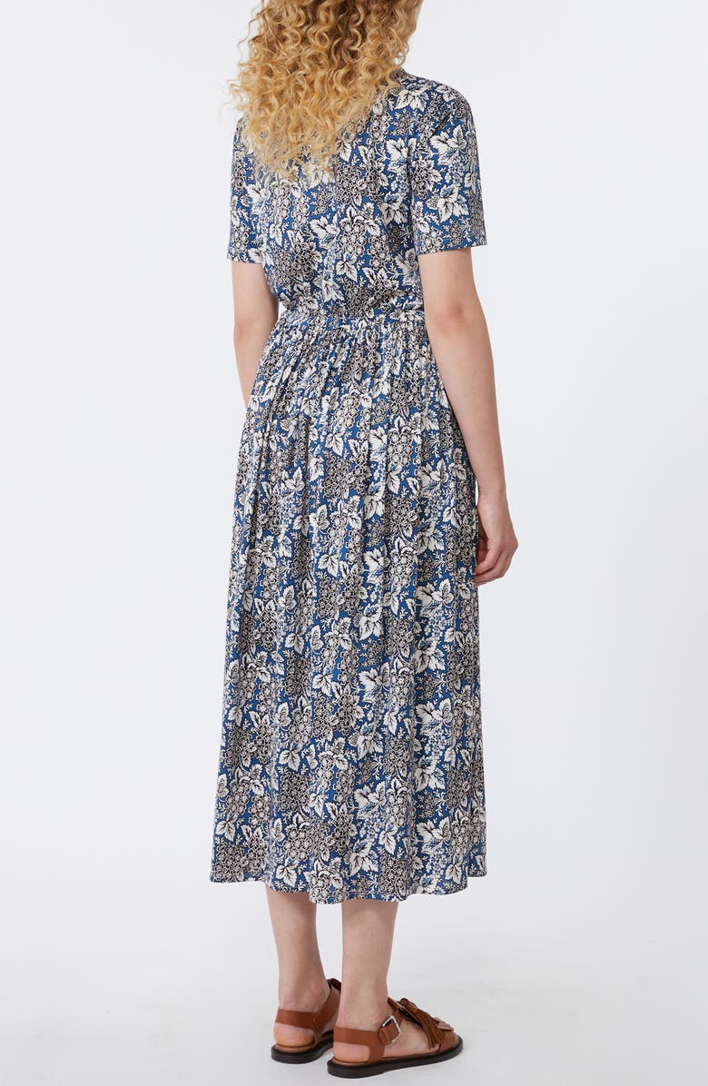 Weekend Max Mara Fascino Floral Print Midi Dress, Alternate, color, Light Blue