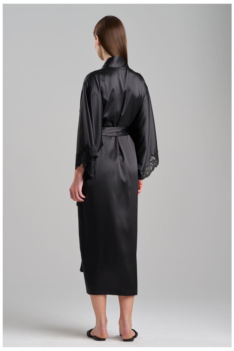 PEONY GLAMOUR Robe, Alternate, color, BLACK