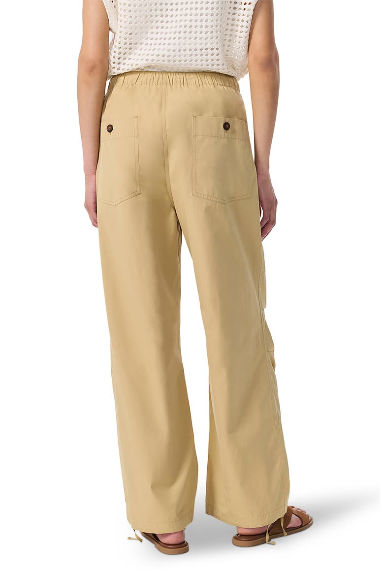 Adina Drawstring Cotton Pants, Alternate, color, LIGHT BROWN