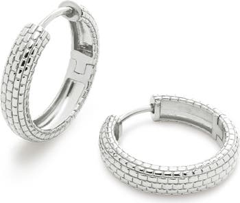 Heirloom offers Two Tone Diamond Accent Hoop Earrings