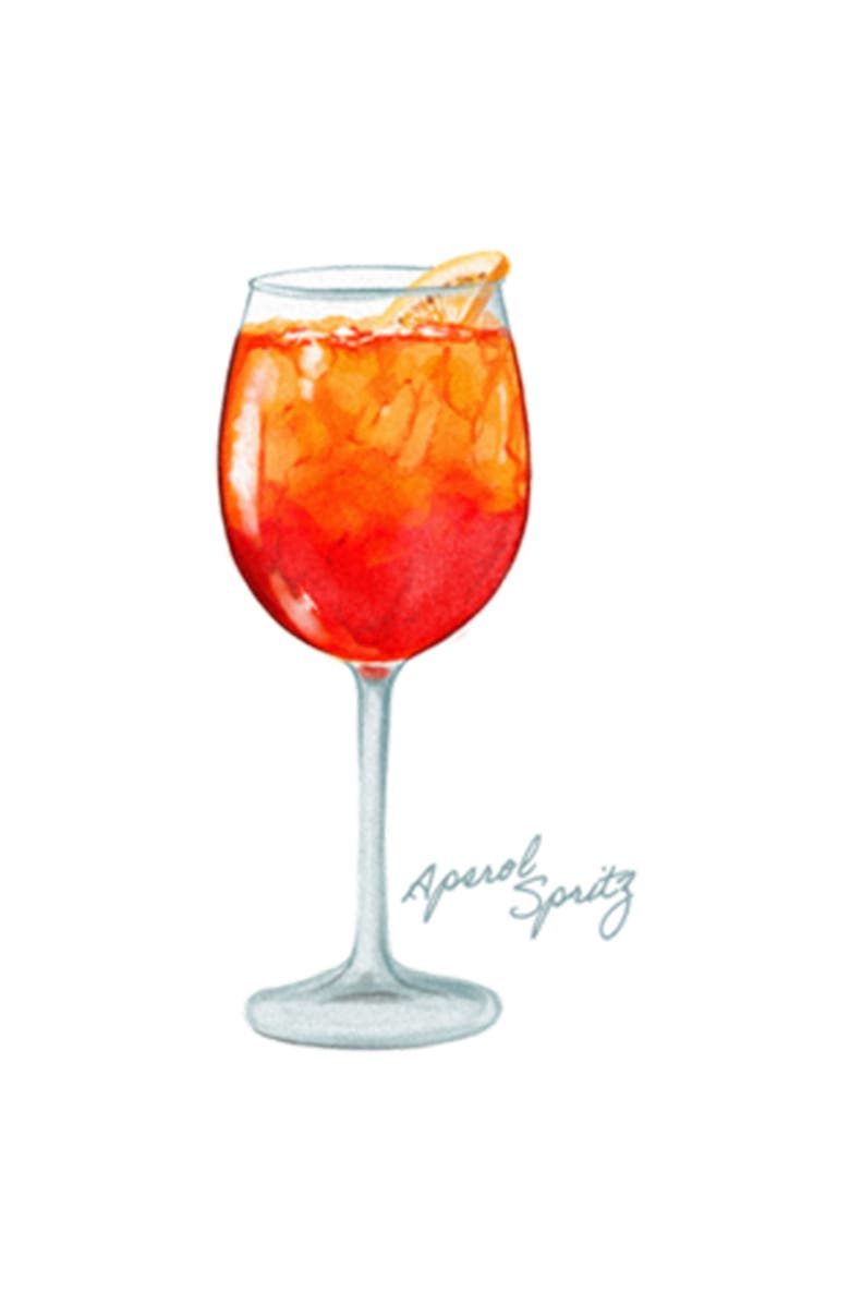 Lost Gods Women's Lost Gods Aperol Spritz Fancy  Graphic T-Shirt, Alternate, color, White