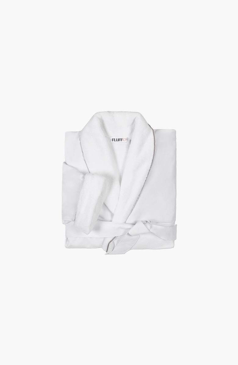 FluffCo | Hotel Comfort Hotel Lounge Robe, Main, color, White