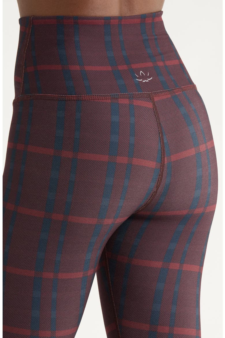 SoftMark Caught in the Midi High Waist Leggings, Alternate, color, DARK CHERRY PREPPY P