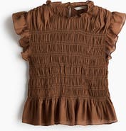 H&M Smocked Peplum Top
