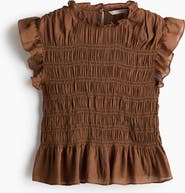 H&M Smocked Peplum Top