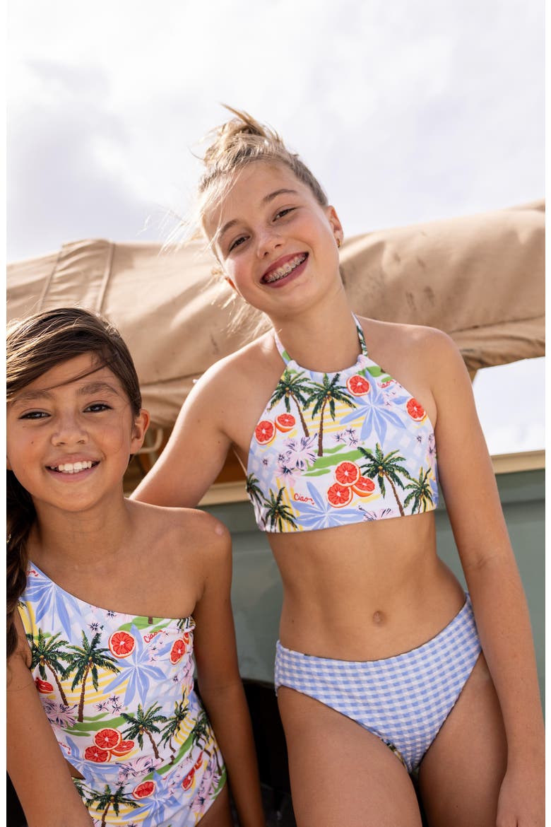 Kids' Ciao Paradiso Reversible UPF 50+ Two-Piece Swimsuit, Alternate, color, BLUE