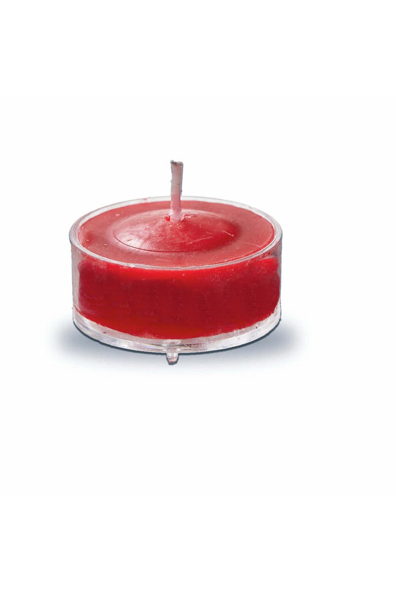 Color Studio Tealight Candles Set of Eight Cranberry Wax, Alternate, color, Red