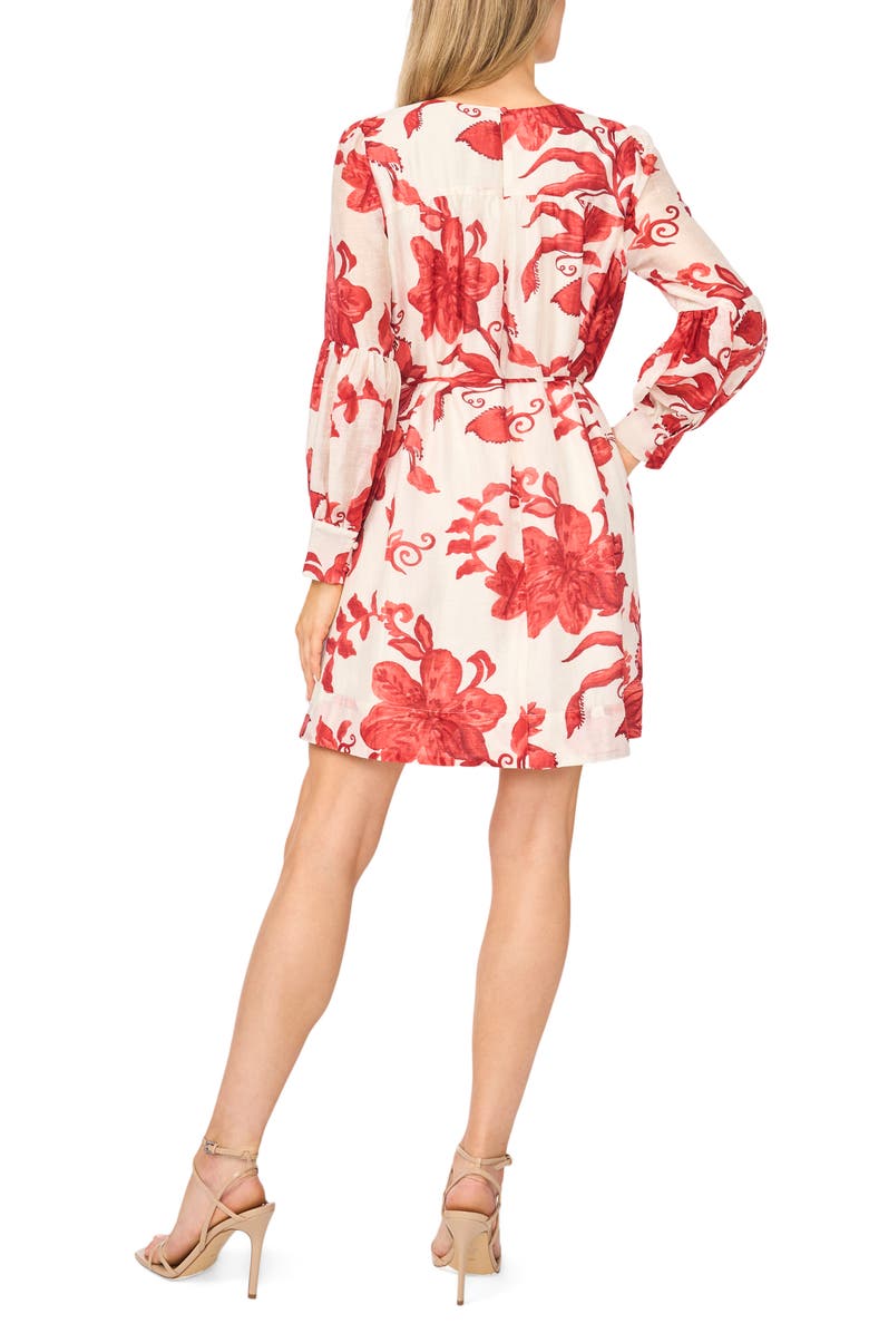 Halogen<sup>®</sup> Floral Long Sleeve Dress, Alternate, color,
