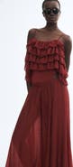 H&M Ruffled Open-Shoulder Bodysuit