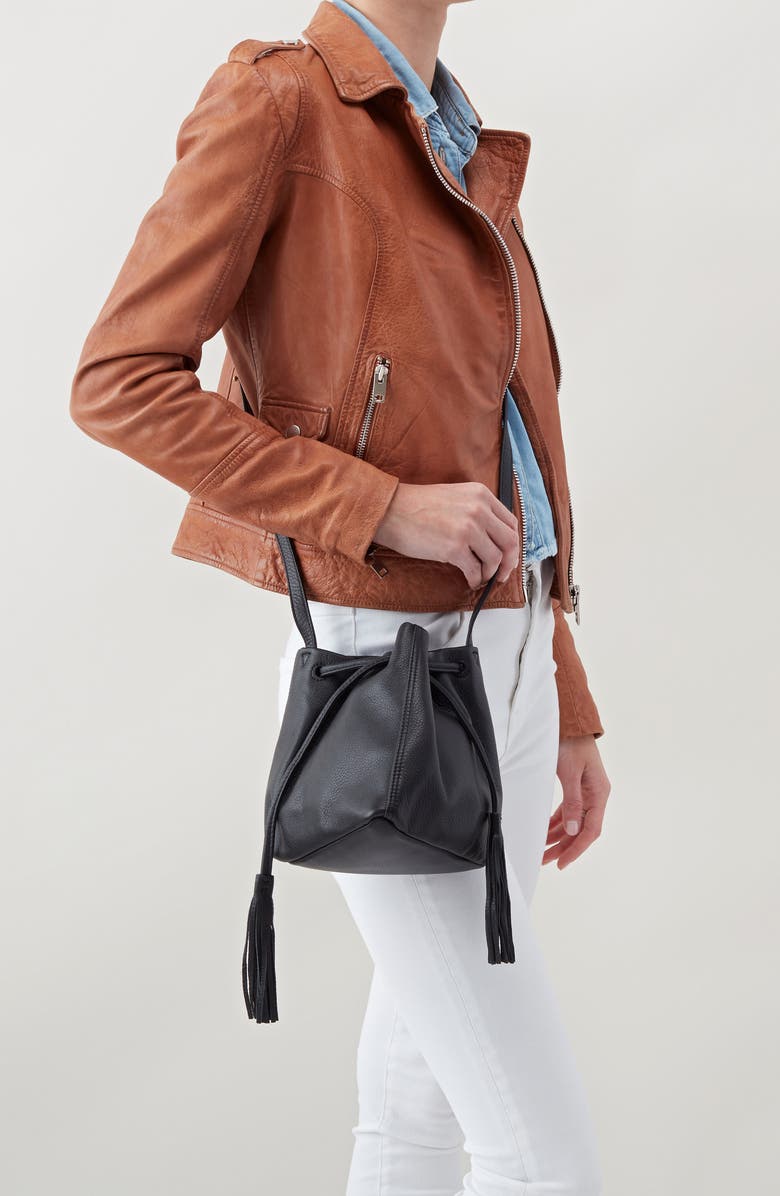 HOBO Sander Leather Crossbody Bucket Bag, Alternate, color,