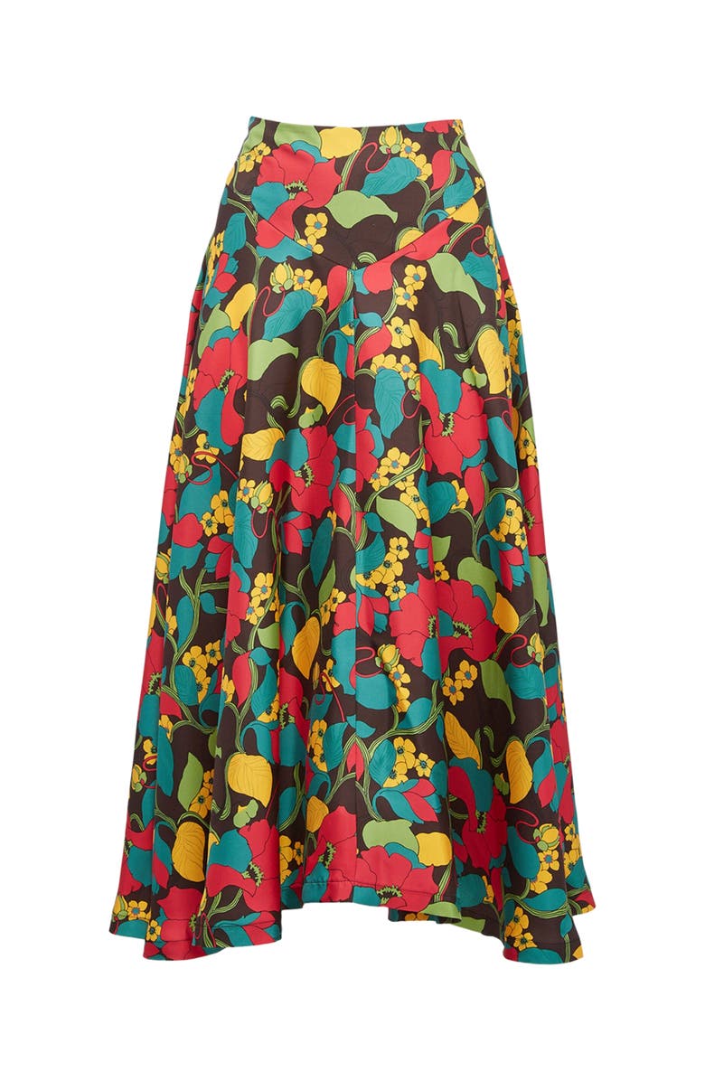 La DoubleJ Milano Skirt Vines Brown, Alternate, color, Vines Brown