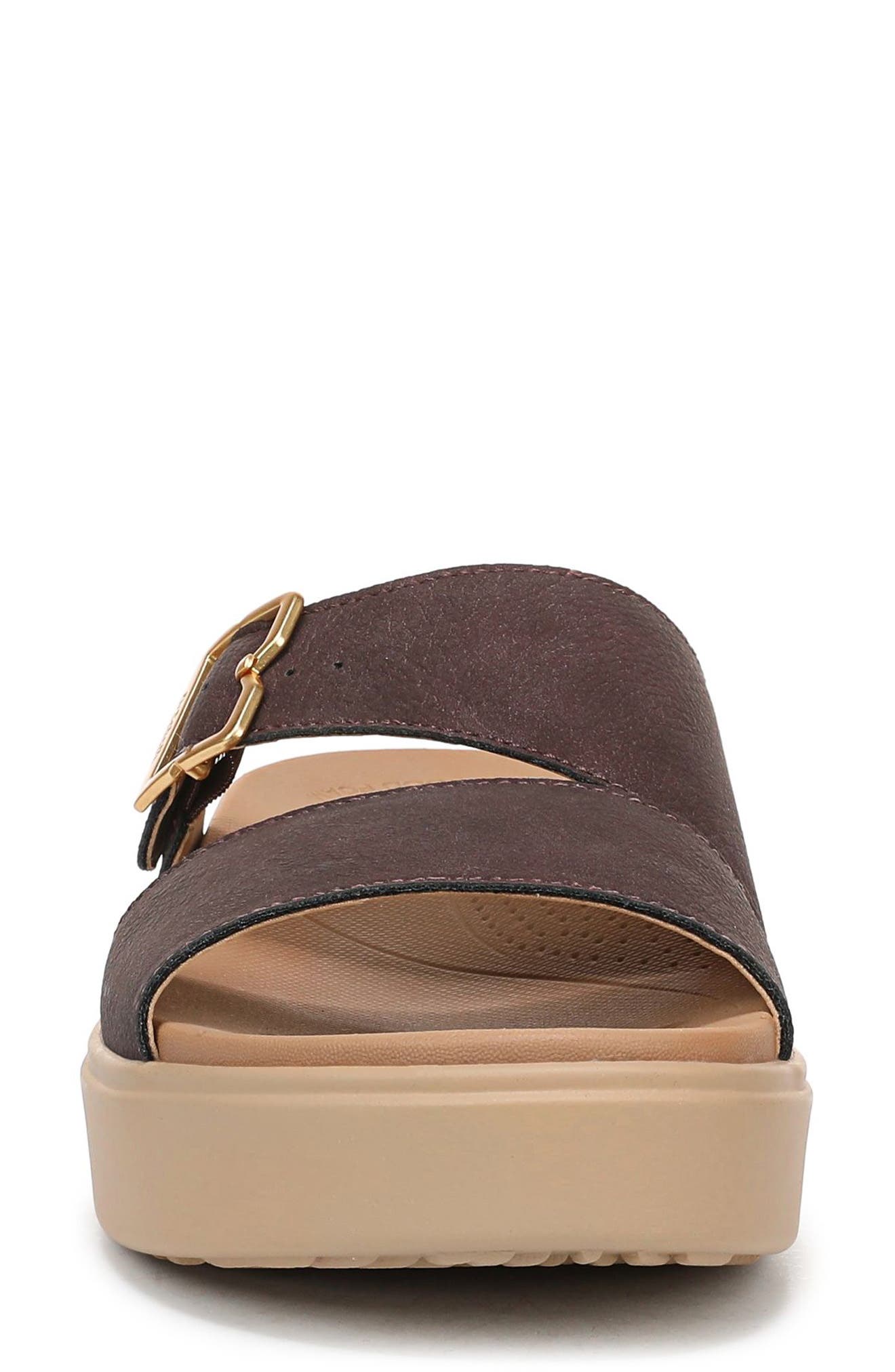 Madison Cloud Slide Sandal, Alternate, color, DARK BROWN