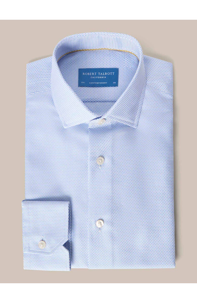 Robert Talbott Reynolds Hopsack Contemporary Fit Shirt, Alternate, color, Blue