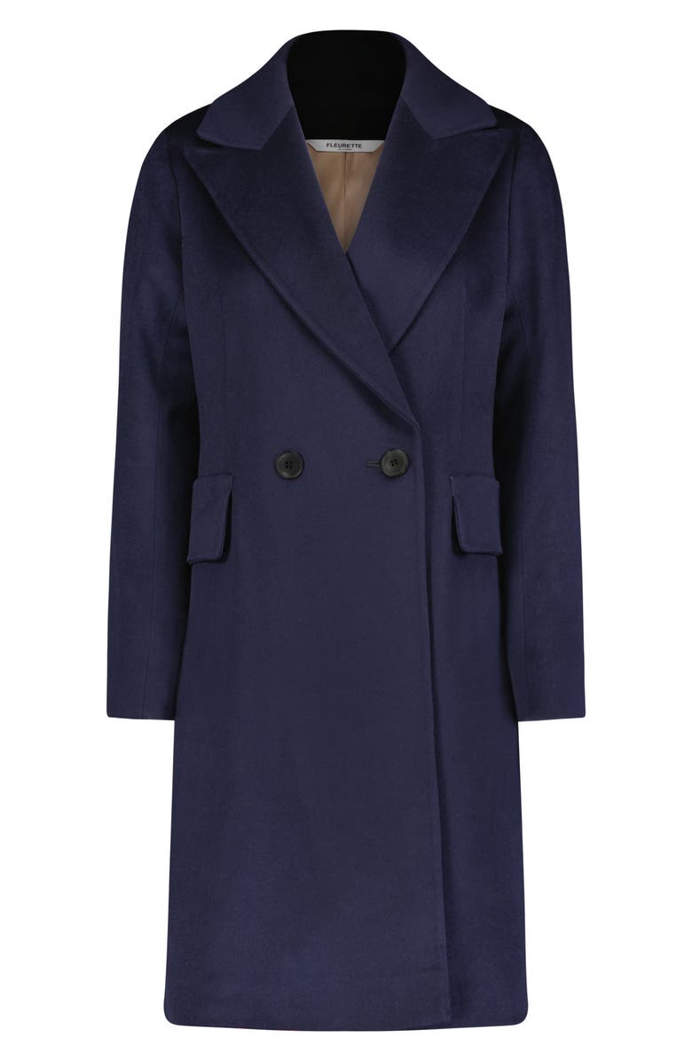 Fleurette Dax Double Breasted Wool Coat, Alternate, color,