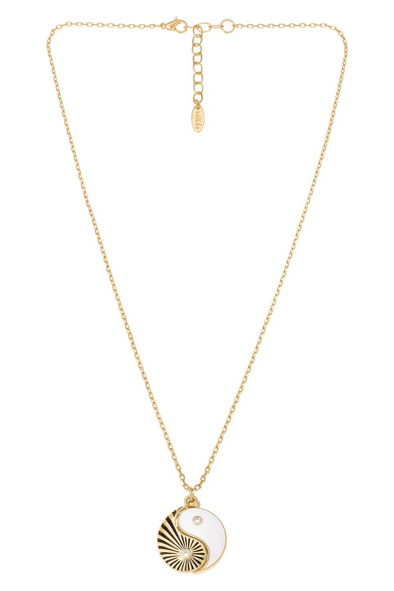 Hidden Yin Yang Pendant Necklace, Main, color, GOLD