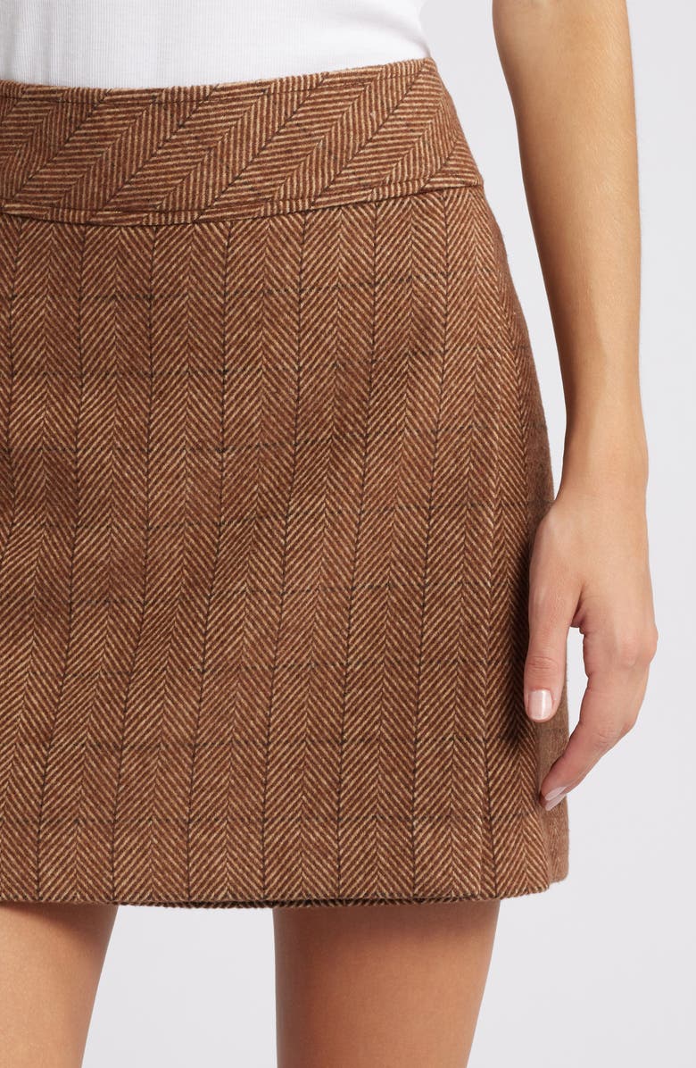 Treasure & Bond Herringbone Tweed Miniskirt, Alternate, color, 