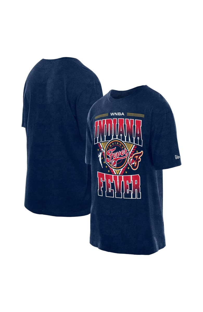 New Era Men's New Era Navy Indiana Fever Boxy Sport Classics Vintage Wash T-Shirt, Main, color, 