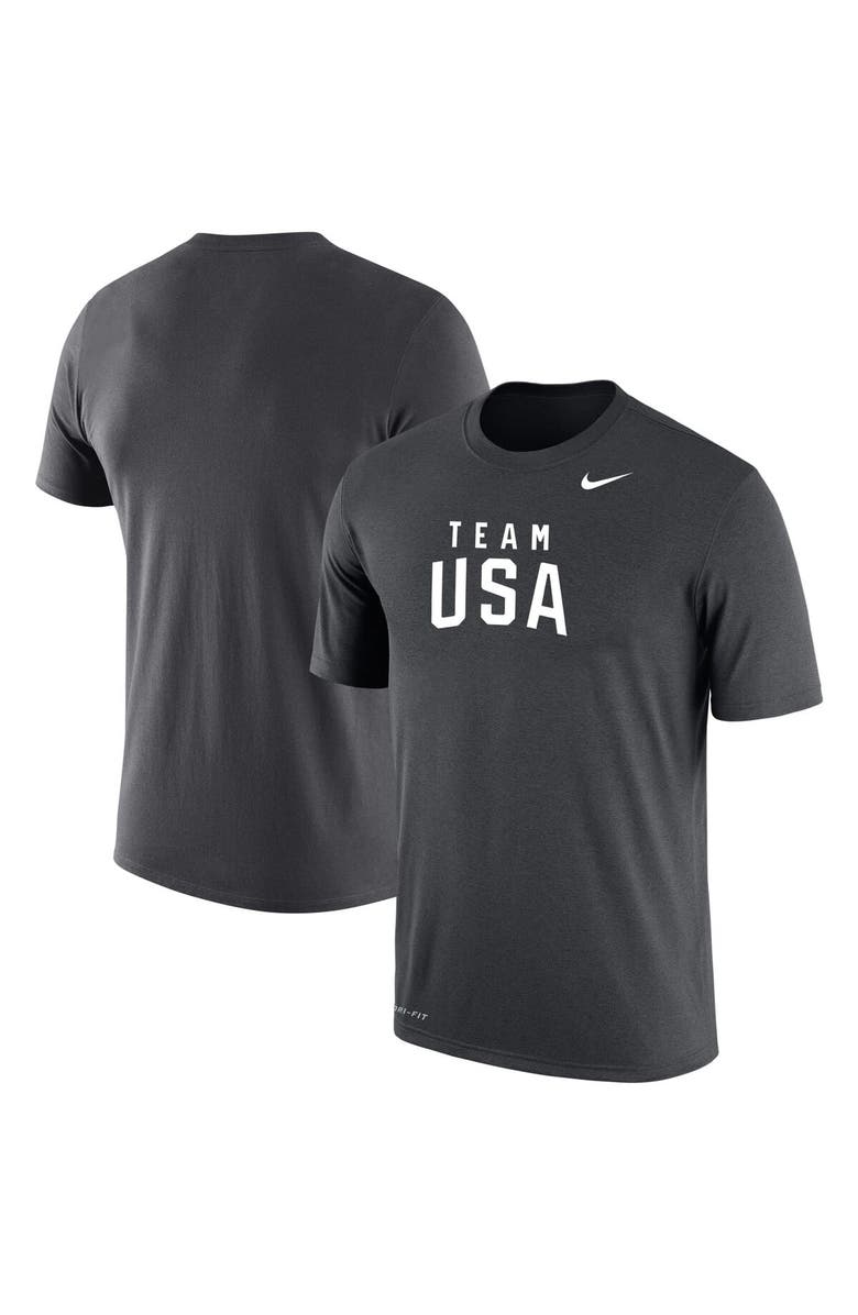 Nike Men's Nike Anthracite Team USA Olympic Team Performance T-Shirt, Alternate, color, 