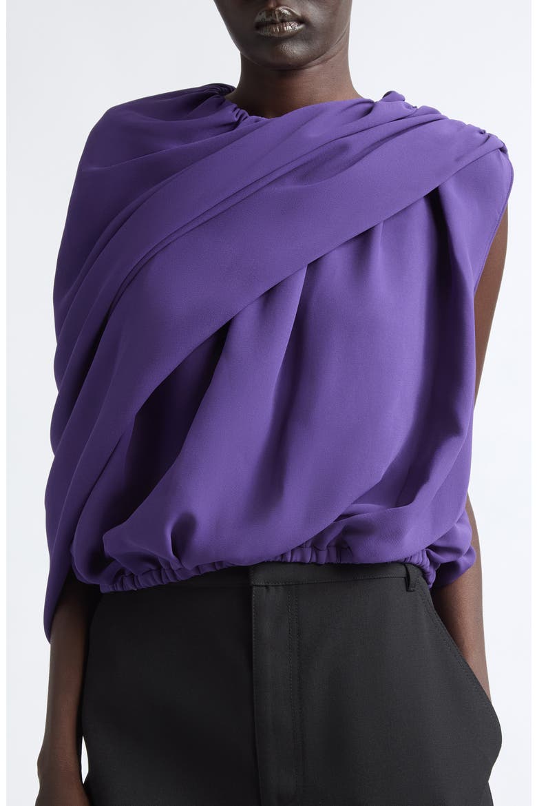 Asymmetric Silk Cady Cape Top, Alternate, color, 5210 PARMA VIOLET