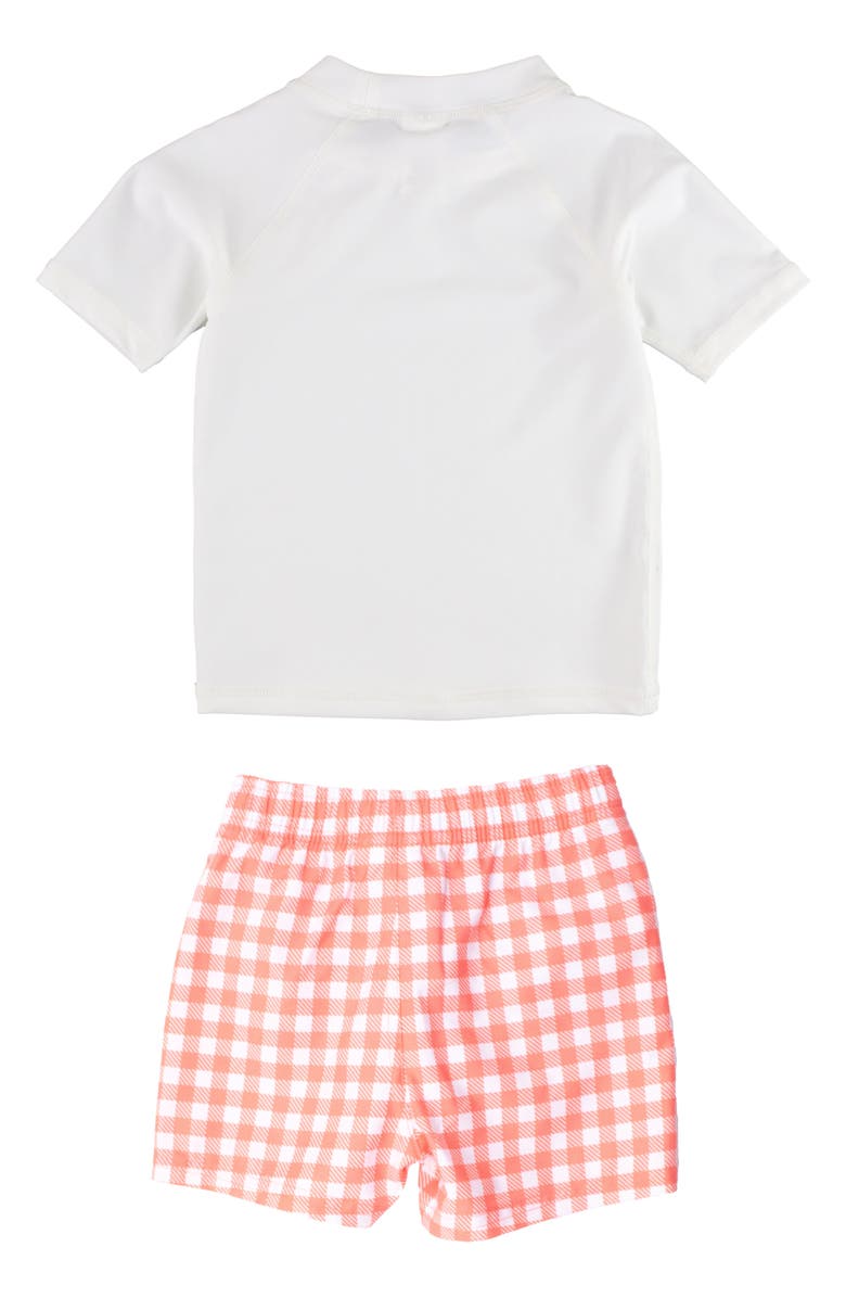 RuggedButts Two-Piece Rashguard Swimsuit, Alternate, color, Orange