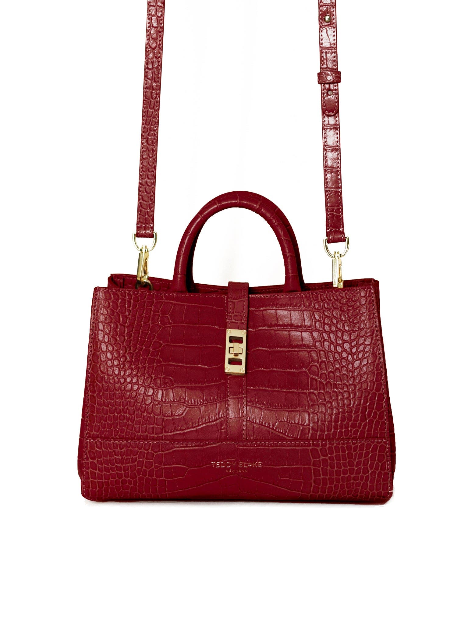 Teddy Blake Lola Croco 10", Alternate, color, Darkred