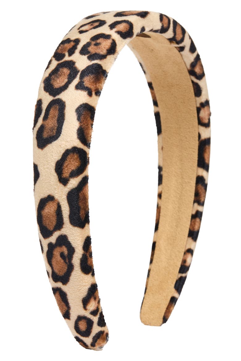 Leopard Print Headband, Main, color, LEOPARD