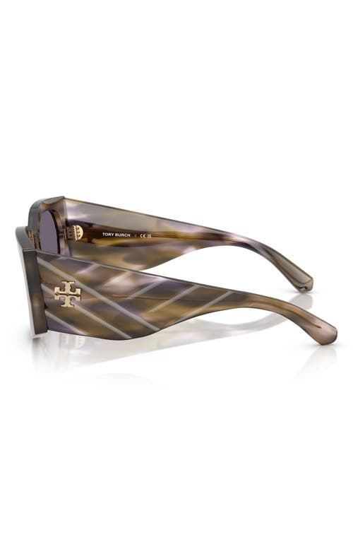 Tory Burch Kira 56mm Rectangular Sunglasses