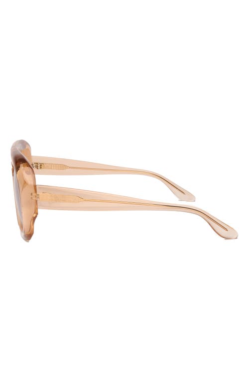 Dezi Pusha 55mm Shield Sunglasses In Golden Peach/brown