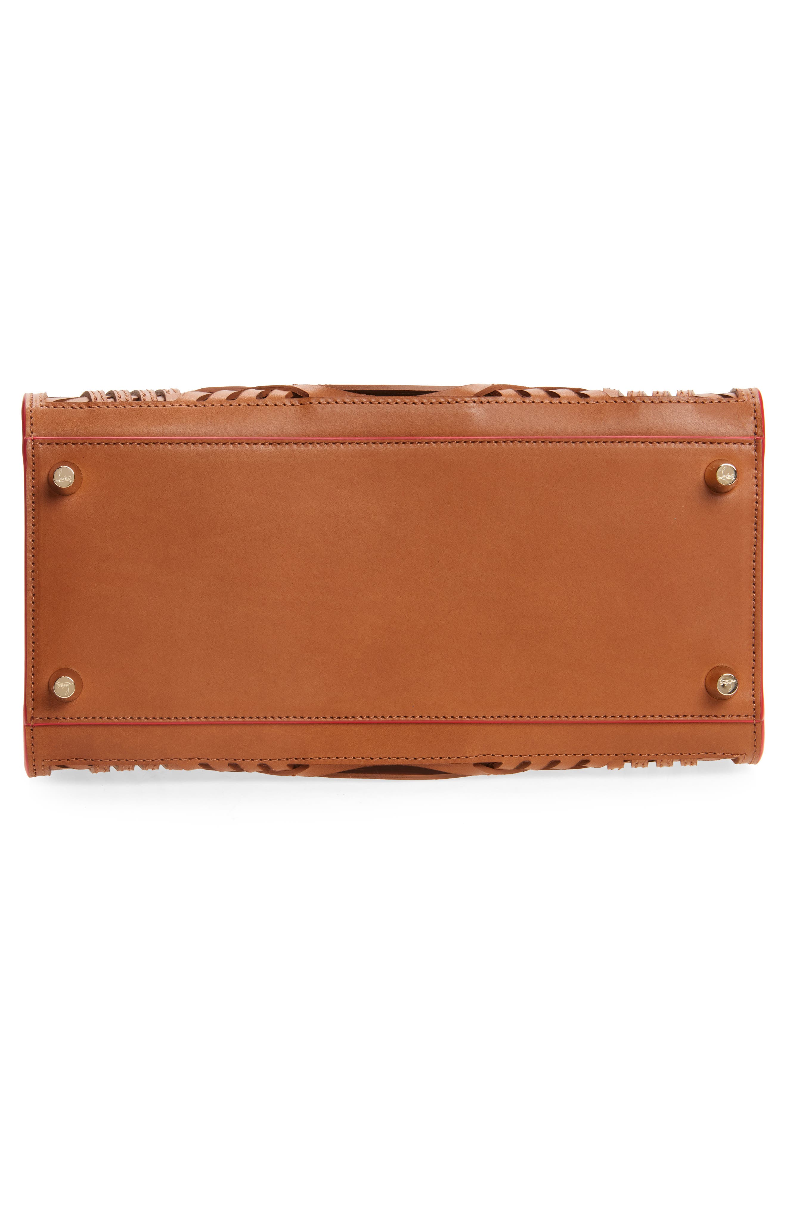 Christian Louboutin Medium Eloise Gaagal Leather Top Handle Bag, Alternate, color, Cuoio